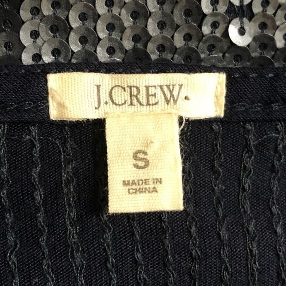 J. Crew Sequin Slouchy Tee, Navy, size small - Picture 6 of 7